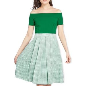 MODCLOTH | Green Double the Lovely A-Line Dress
